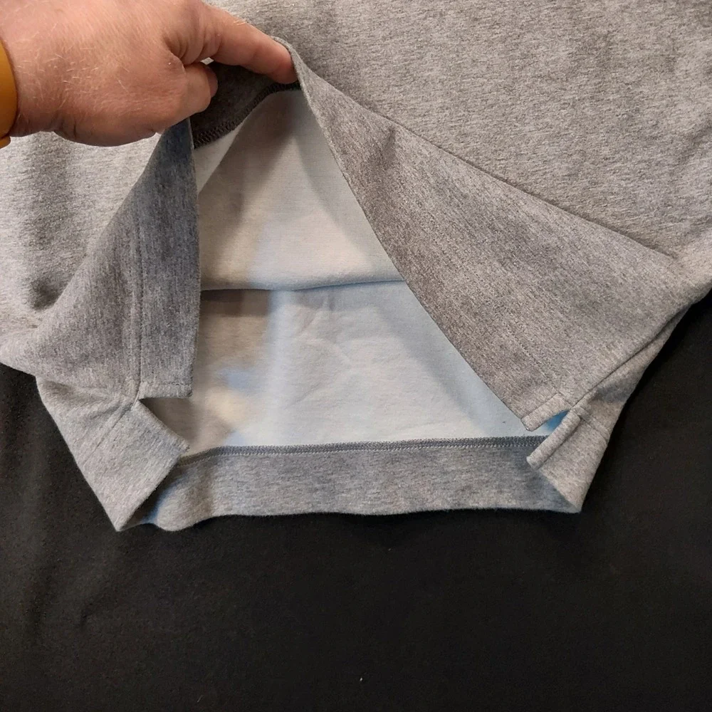 Banana Republic Medium Moisture Wicking Bungee Hoodie Grey Quarter Zip Pullover